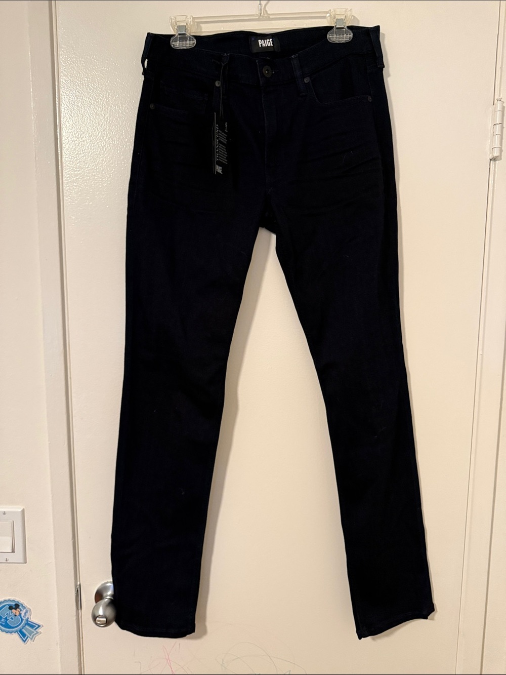 PAIGE Men Dark Blue Slim Straight Jeans